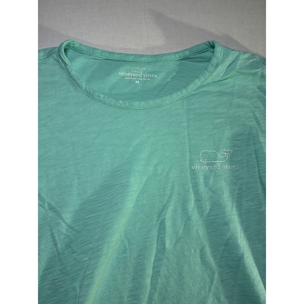 Vineyard Vines Tee Shirt Women's Medium Long Sleeve Teal Lightweight Blouse Logo
